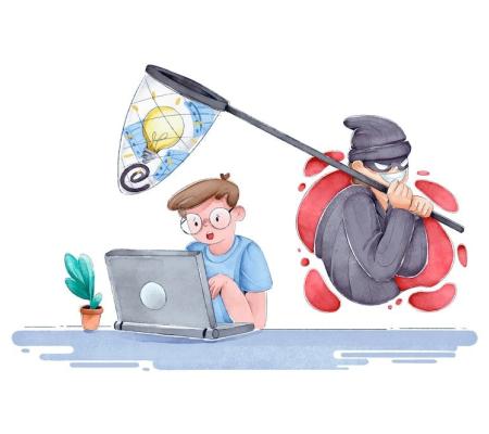 Phishing, laat je niet vangen © Freepik