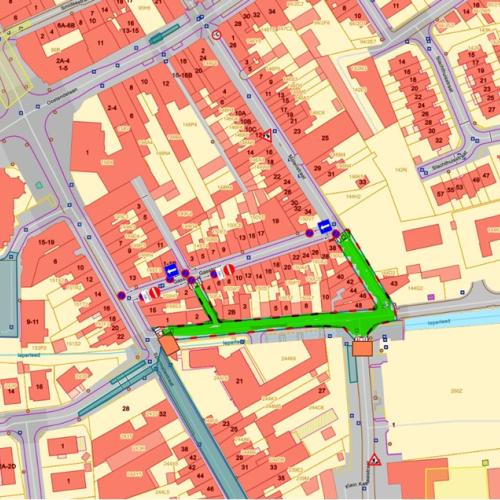 plan van de werfzone in de Molenstraat en Watervlietstraat